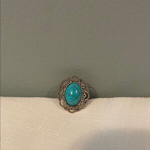 Turquoise Silver Filigree Ring